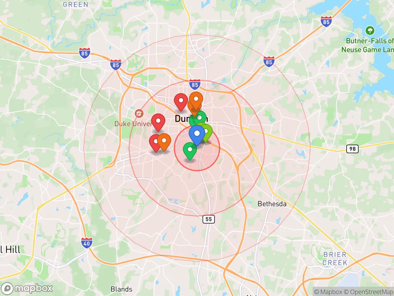 Hood Index scan area
