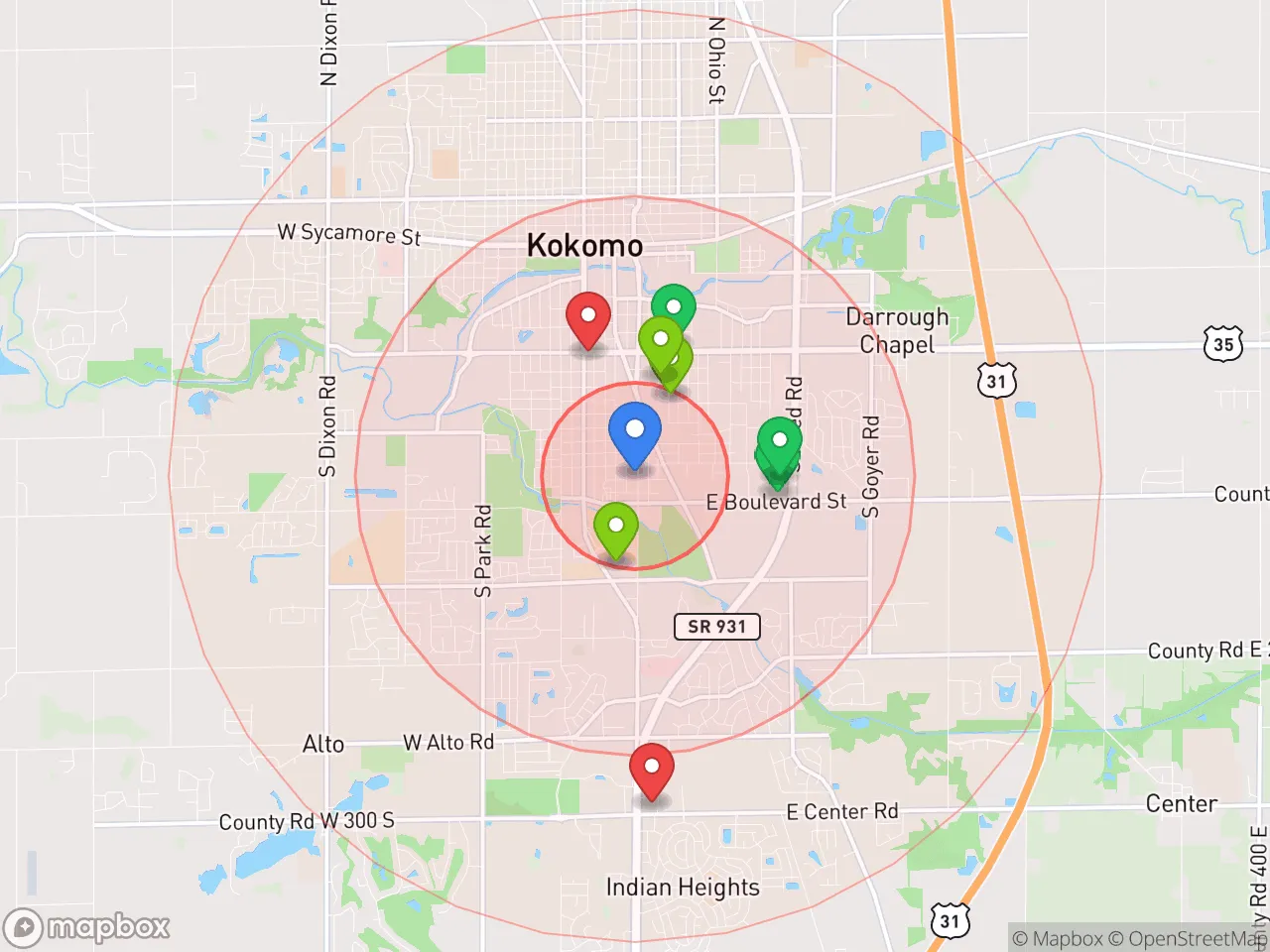 Hood Index scan area