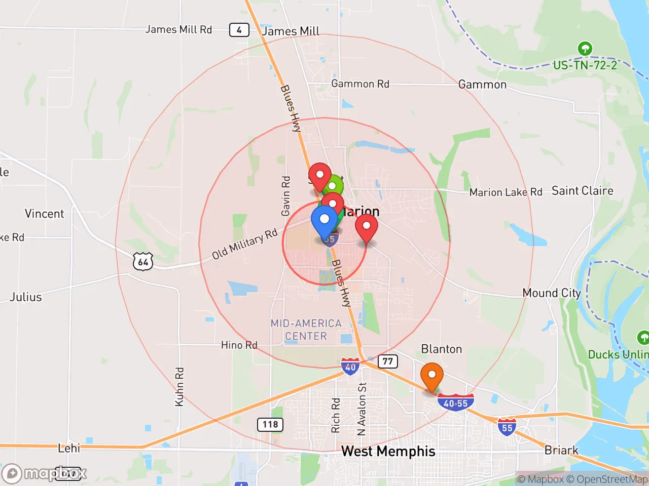 Hood Index scan area